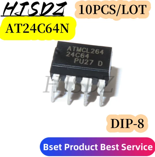 10PCS AT24C64N 24C64N 24C64 AT24N64 SOP-8  DIP-8