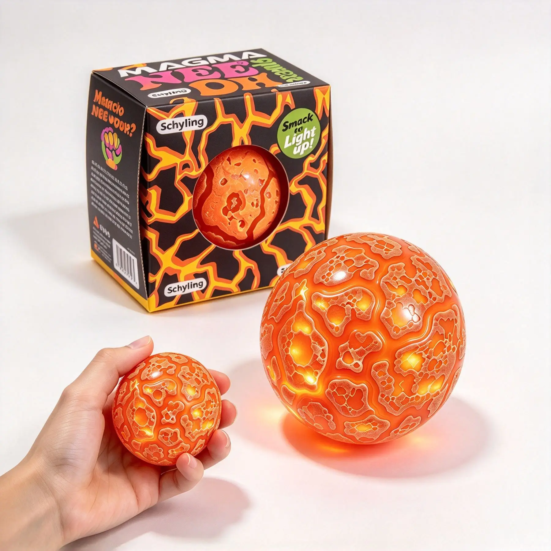 NEEDOH Flash Meteorite Pinch Music Ball - Luminous Fast Rebound Sensory Decompression Toy for Stress Relief