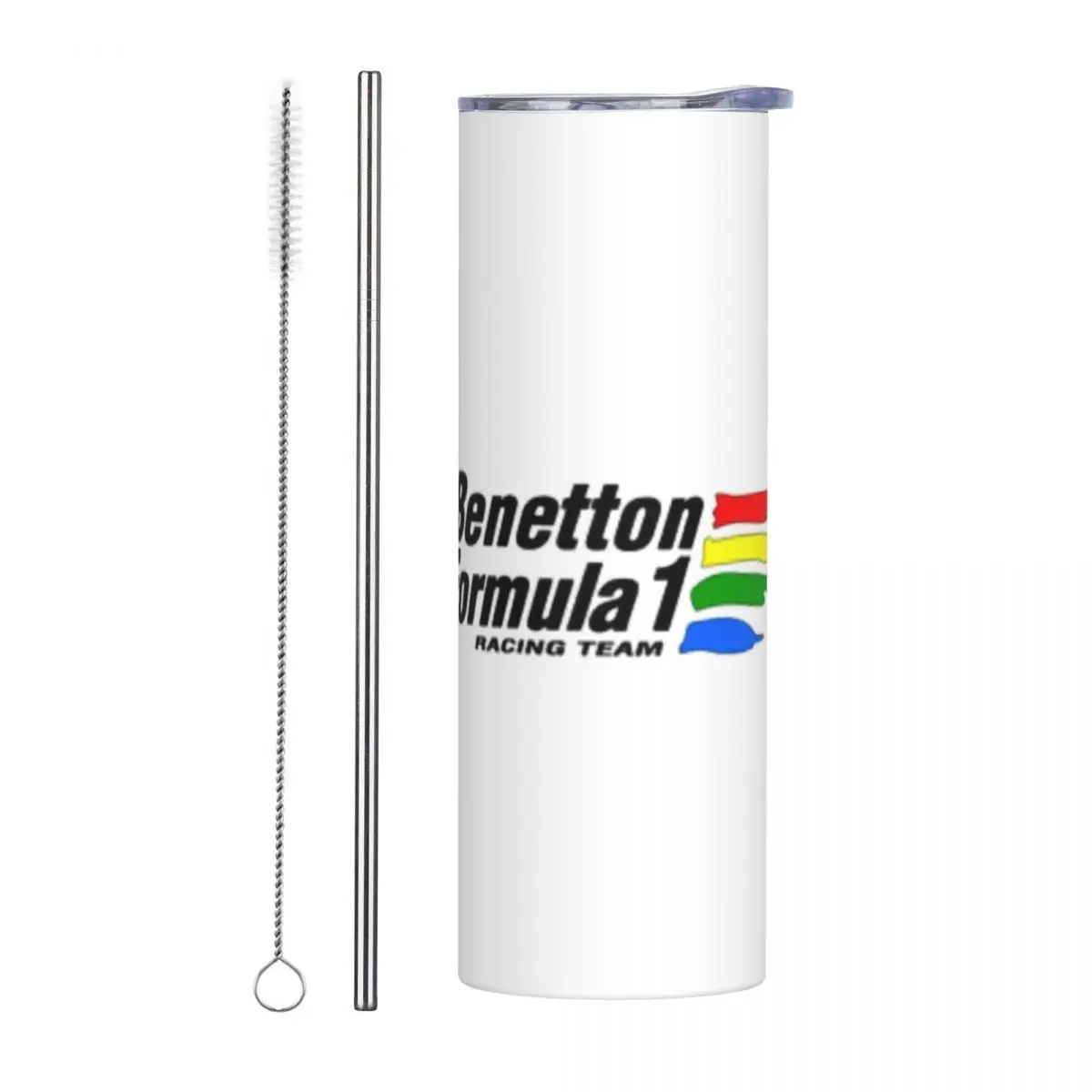 Benetton Formula Team Retro S Stainless Steel Tumbler Vacuum Insulated Mugs Thermal Cold Cups Straw With Lid 20oz