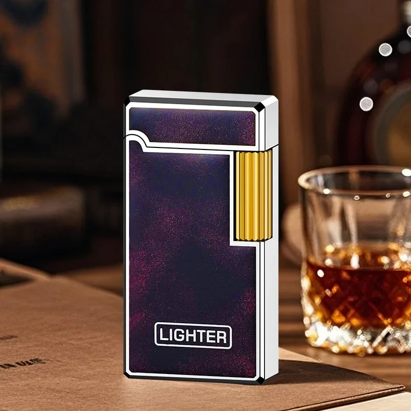 

Зажигалка из смолы с открытым пламенем, бутаном, газовая зажигалка, боковое колесо, шлифовальный круг, зажигание, модные зажигалки, подарки для курения для мужчин, необработанные