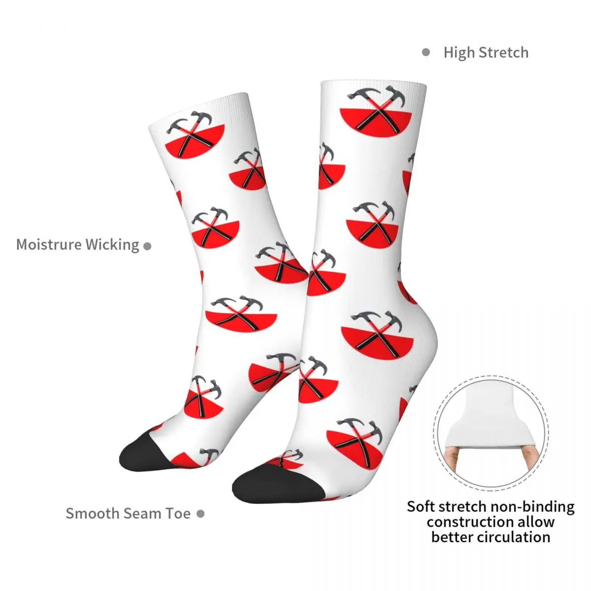 The Wall Hammers Socks Harajuku Super Soft Stockings All Season Long Socks Accessories for Man's Woman's Birthday Present