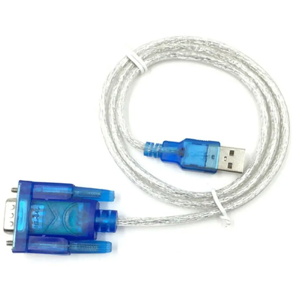 80cm High Quality USB 2.0 to Serial RS-232 DB9 9Pin Chipset SUPPORT Adapter USB RS232 ch340 Cable WIN10 Converter