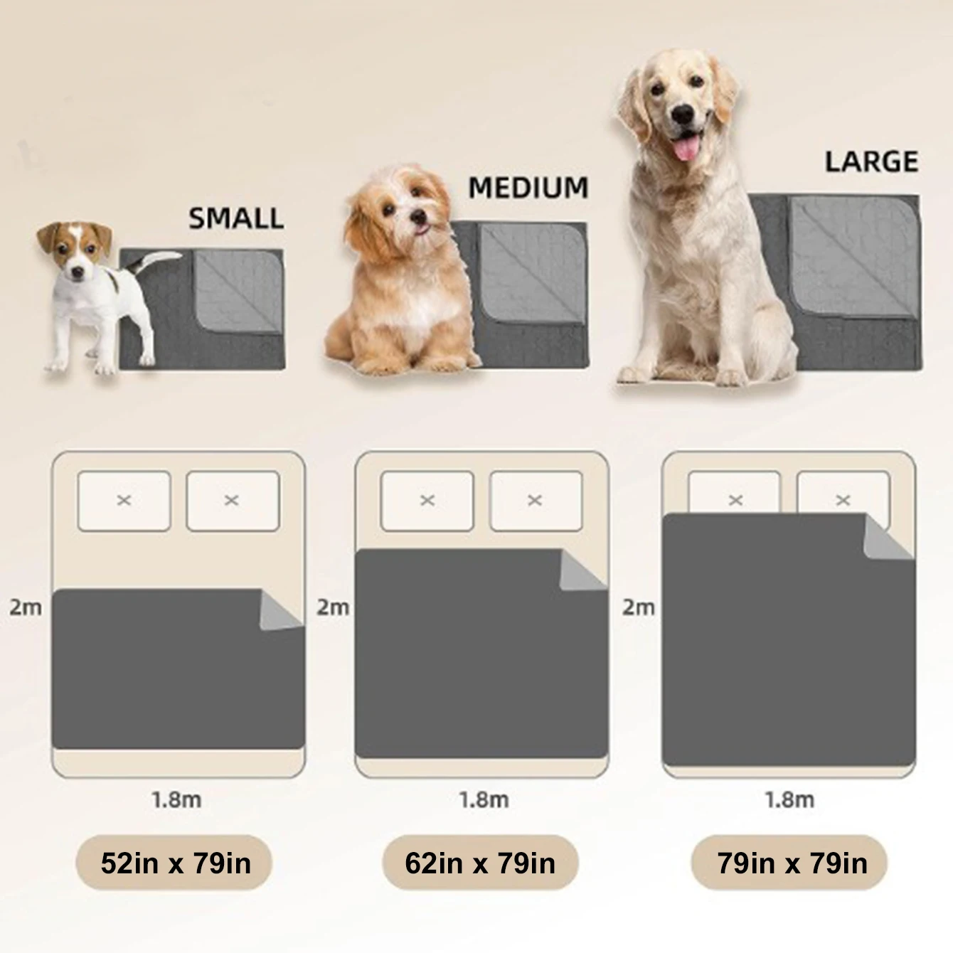 Водонепроницаемый матрас для домашних животных, нескользящий многоразовый коврик для домашних животных, защитная подушка для дивана для кошек, легкий легко чистящийся коврик для маленьких собак на весну