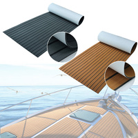 EVA Foam Boat Marine Flooring Faux Teak Boat Decking Mat 450x2400x6mm Anti Skid Yacht Flooring Mat Self Adhesive Vehicle Pad