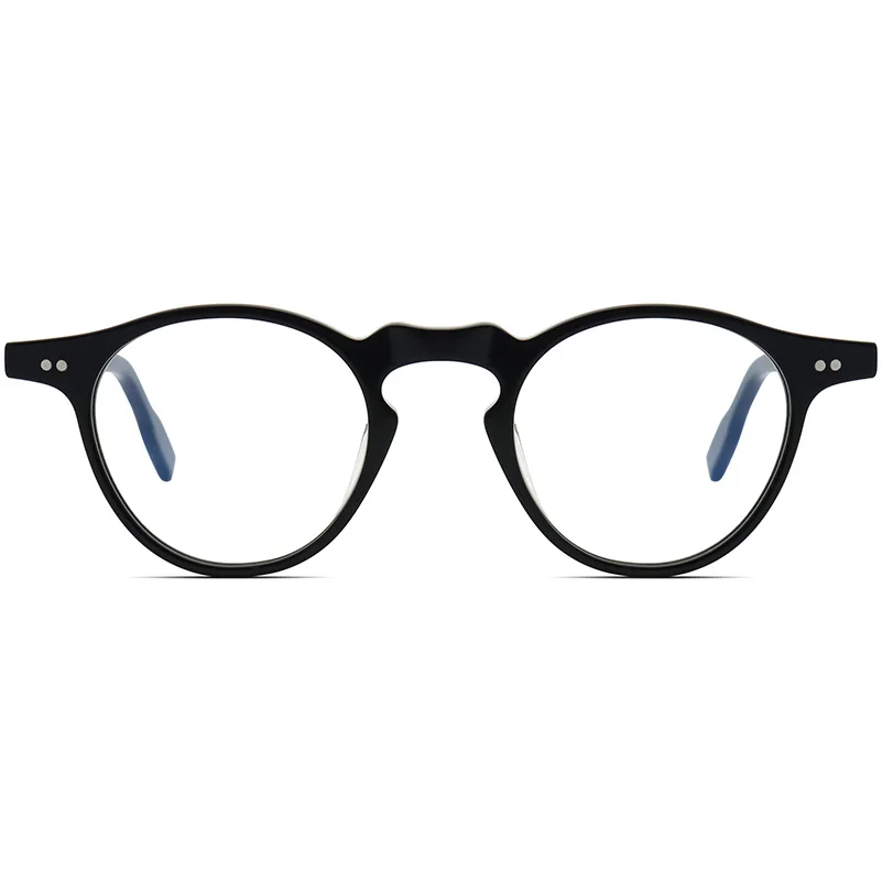 Модные ретро-очки с заклепками для мужчин и женщин, высококачественные пластинчатые оправы, модные и универсальные овальные оправы с прозрачными линзами