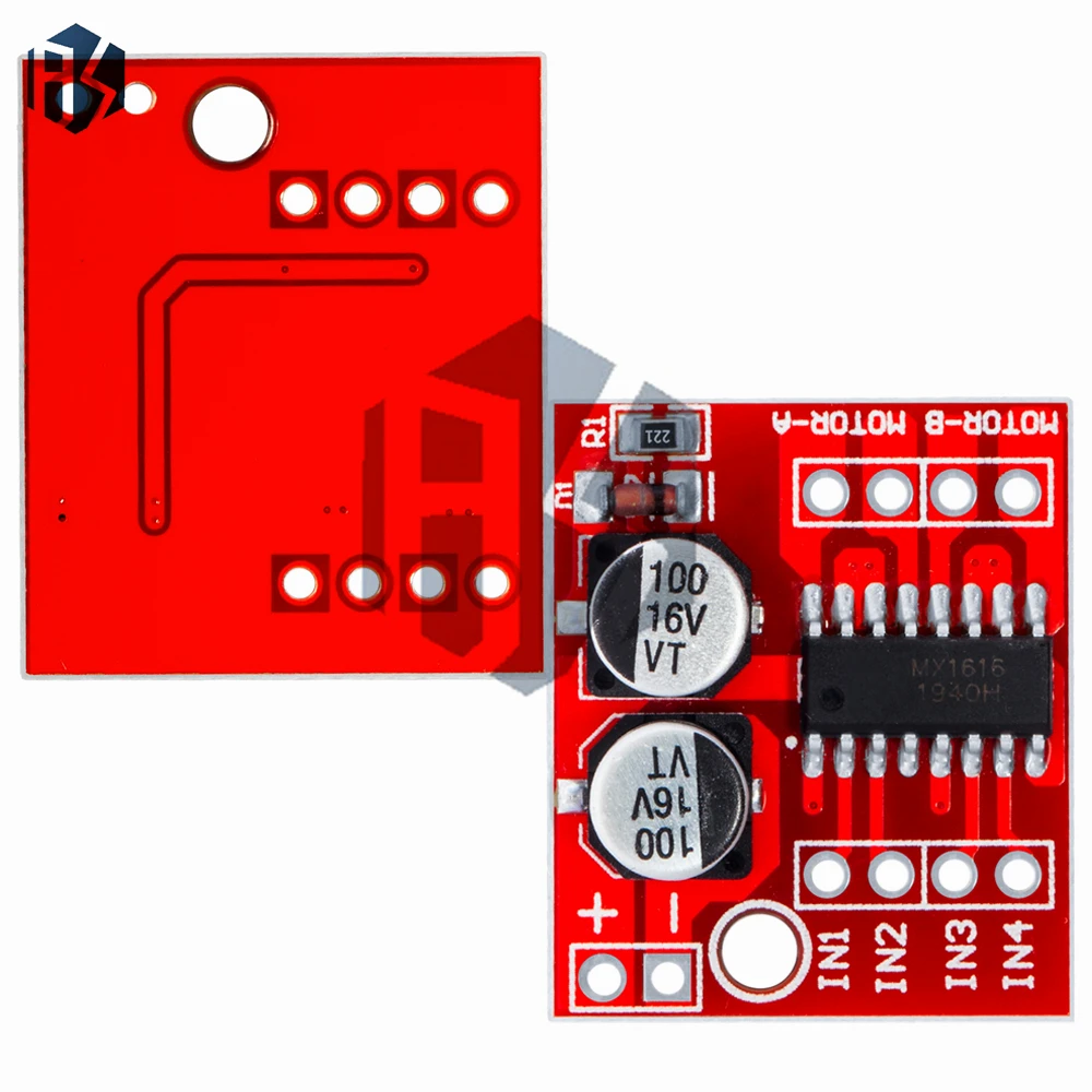 โมดูลไดรเวอร์มอเตอร์ Dual H-Bridge L298N – ควบคุมความเร็ว PWM, ฟังก์ชันถอยหลัง (รองรับ DC/Stepper)