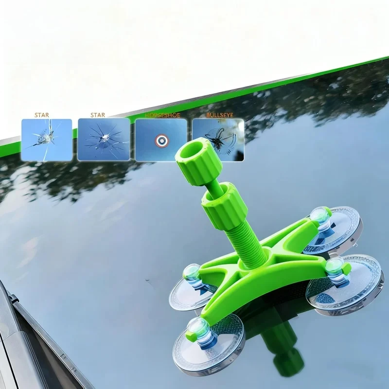 Car Windshield Repair Kit with Glass Repair Fluid for Chips Cracks DIY Tool for Auto RV Home Use