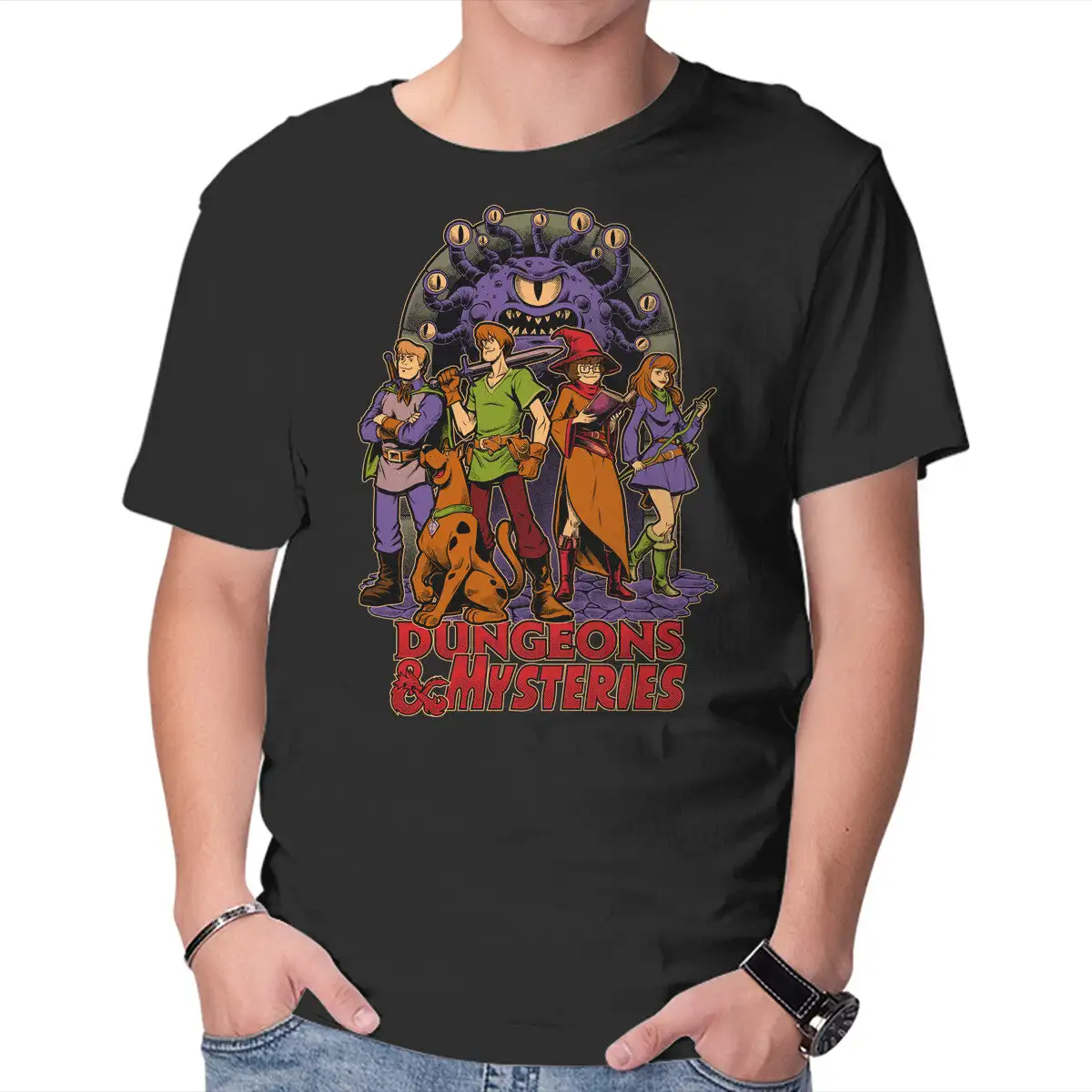 

Dungeons And Mysteries Anime Graphic T-shirts For Men Clothing Women Short Sleeve Tees Vintage High Quality 100%Cotton