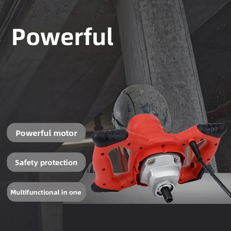 Electric Paint Mixer Heavy Duty Handheld Industrial Cement Coating Stirring Tool