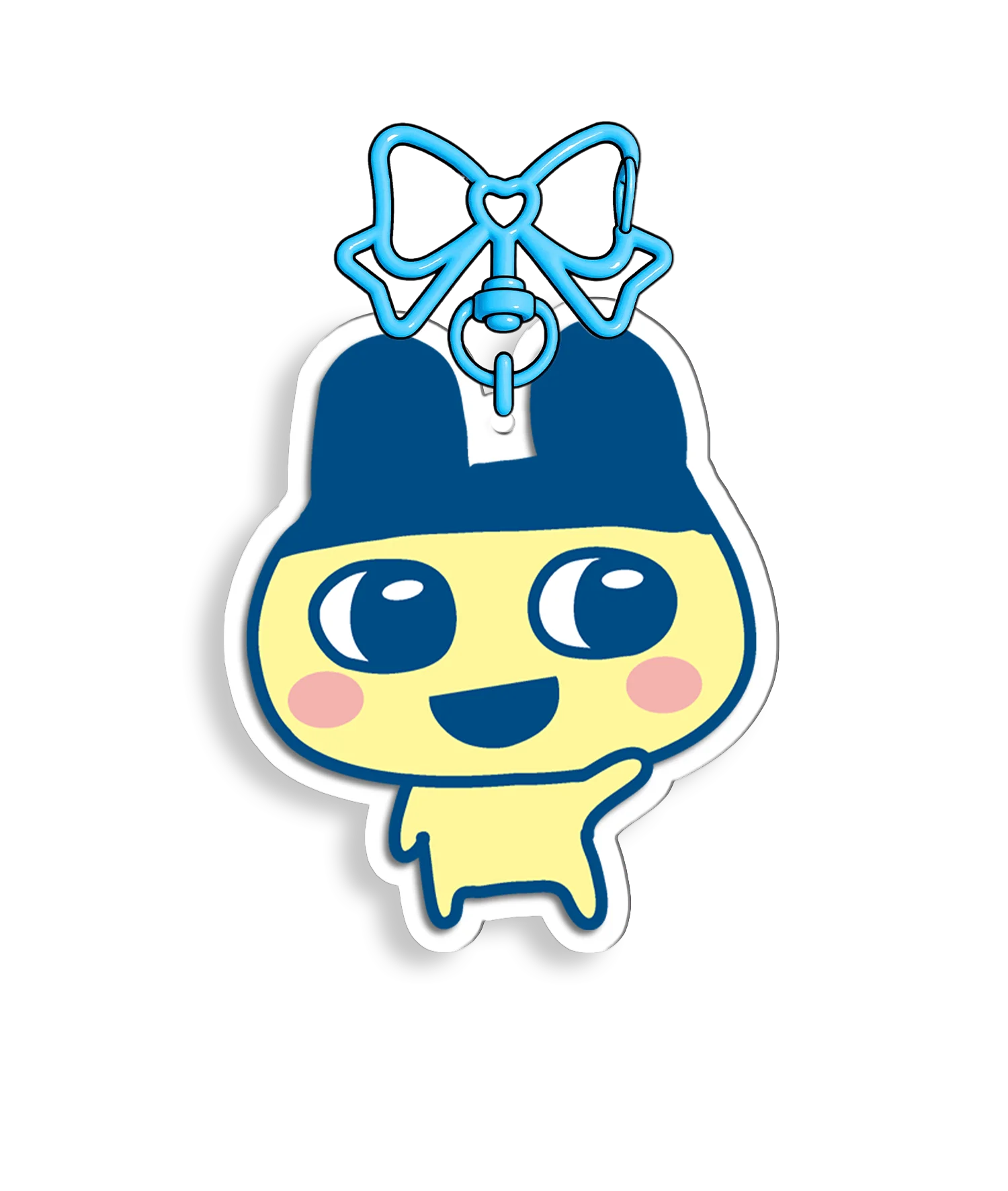 6 سنتيمتر GoGo Tamagotchi القوس سلسلة مفاتيح مصنوعة من الأكريليك Tamagotchi Mametchi Kuchipatchi Mimitchi قلادة كيرينغ مفتاح سلسلة حلقة رئيسية المشجعين هدية #3