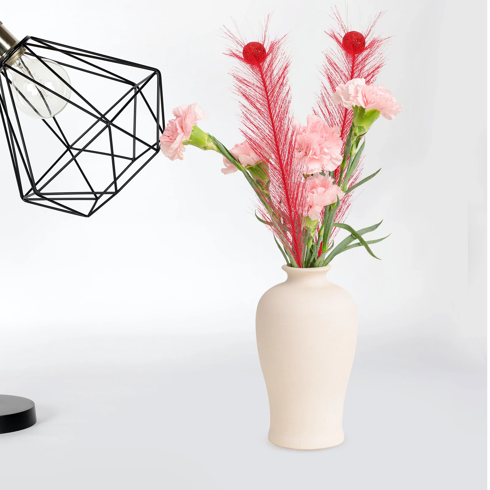 

30 Pcs Artificial Reed Branches for Vase Flowers Indoors Plants Household Reeds Decoration Green Grass Fake