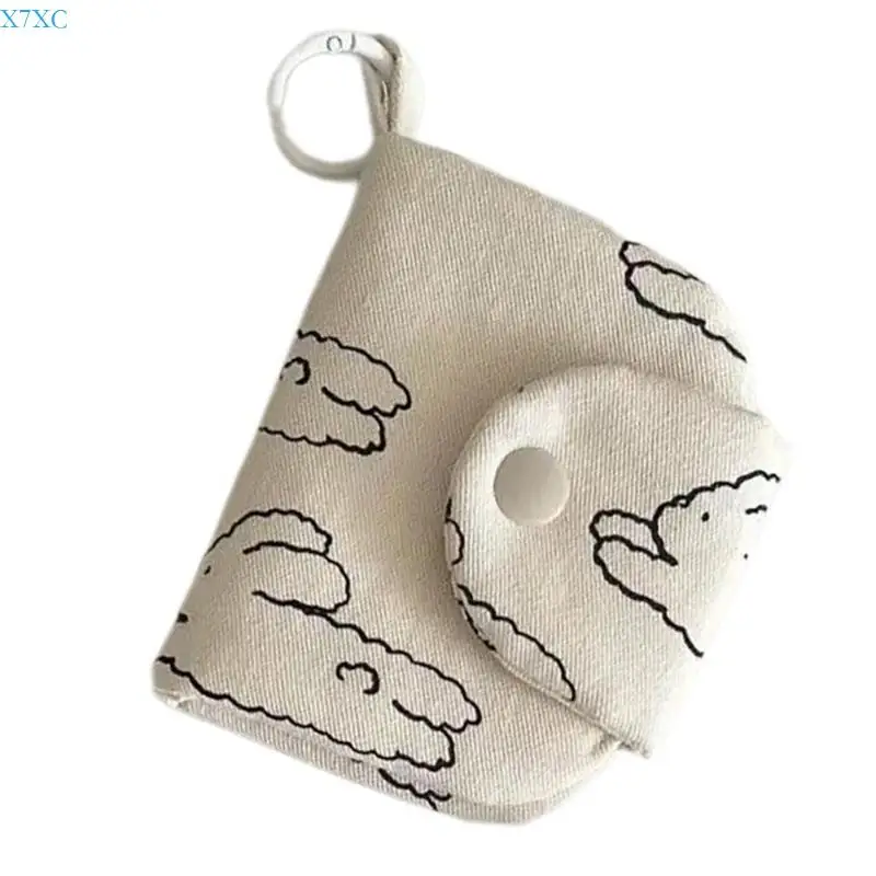 X7XC Lovely Rabbits Coin Purse Flower Wallets Change Purse Small Storage Bag