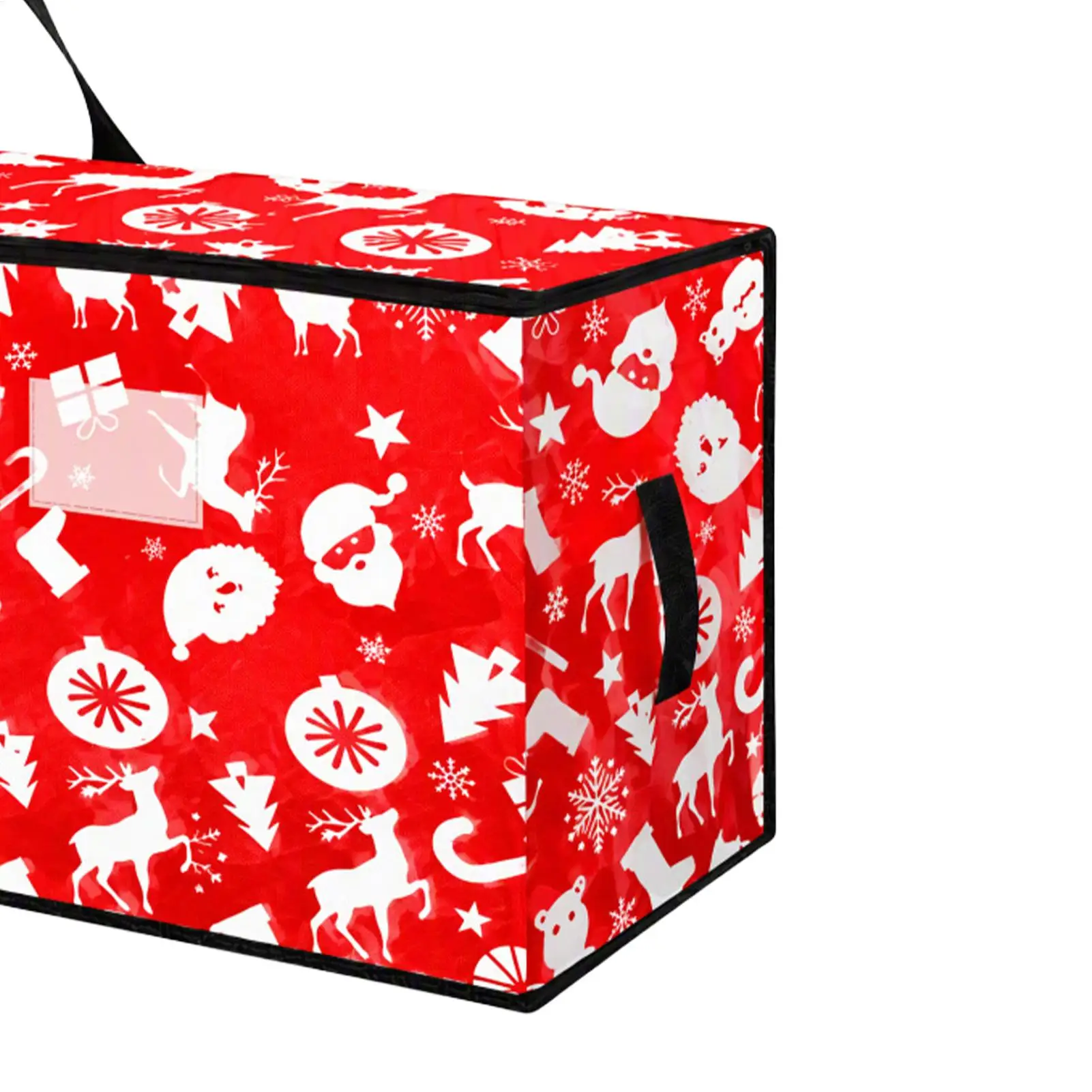 Christmas Tree Storage Bag Oxford Large Double Zipper Bag With Reinforced Handles Deer Snowflake Design Artificial Christmas
