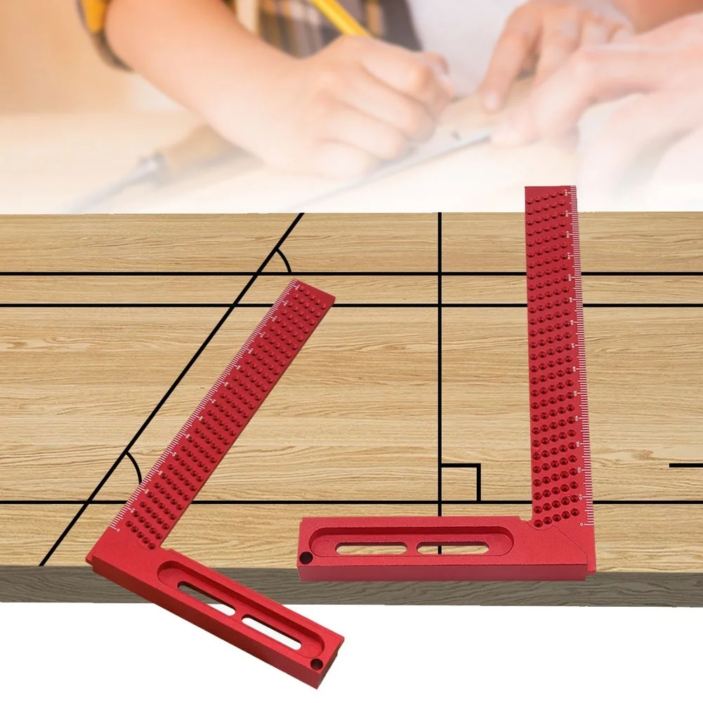 Aluminum Alloy Right Angle Ruler 160mm 45 90 Degree T Shape Woodworking Square Measuring Tool For Carpenter DIY Accurate Layout