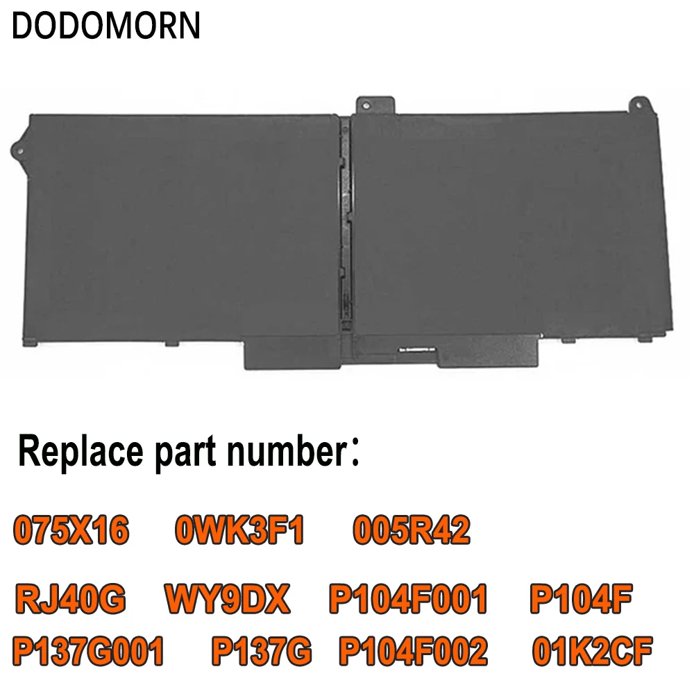 DODOMORN-Bateria do portátil para Dell, Latitude 5520, Precisão 3560, Série P104F, P137G, 01K2CF, 075X16, 0WK3F1, 41Wh, 61Wh