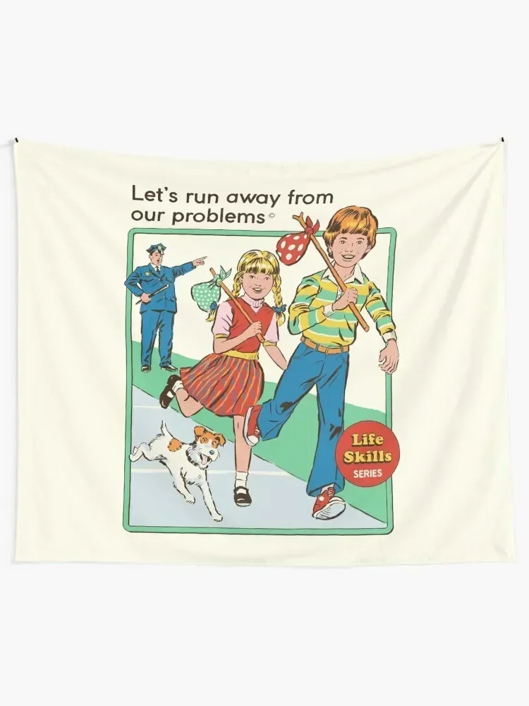 Let's Run Away Tapestry Aesthetic Room Decoration Wall Decorations Tapestry