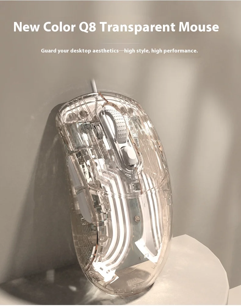 

Qianxingzhe Q8 Transparent Bluetooth Mouse。