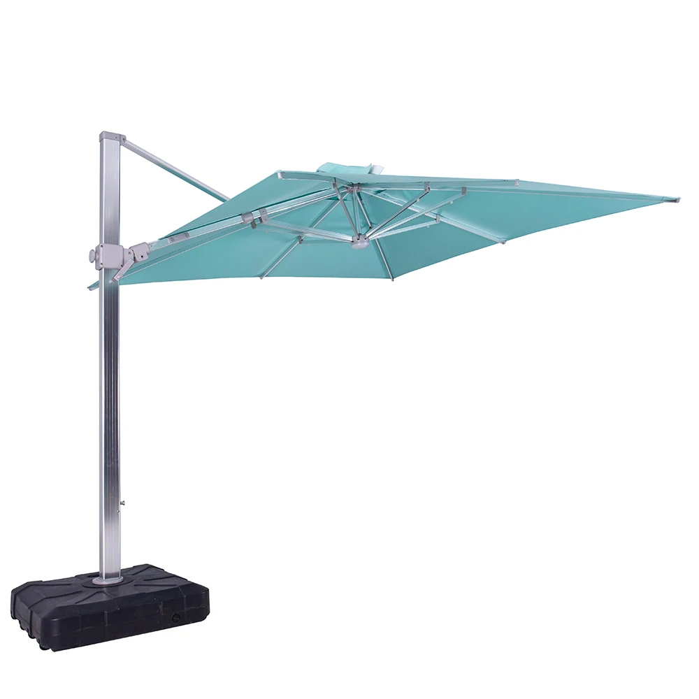 

MIA Outdoor Garden Patio Parasol Sun Large Beach Square Roman Led Hanging Waterproof Aluminum Cantilever Umbrella for Restaurant
