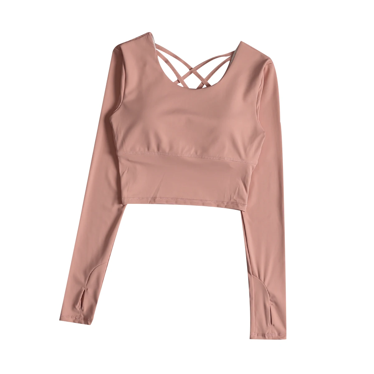 

Sports long sleeves for women with chest pads for sport long sleeves autumn slim short running speed dry tops fashionable