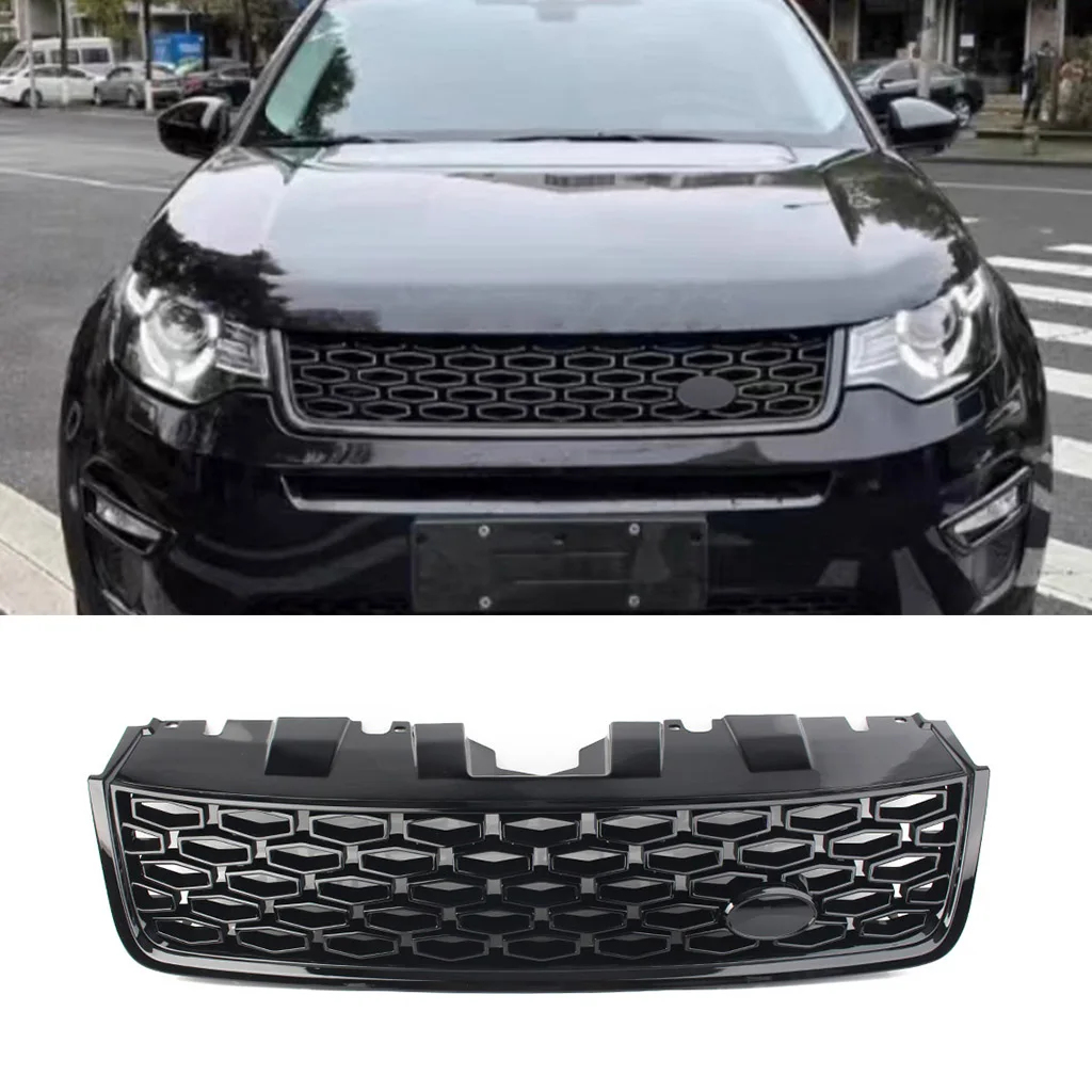 

1Pcs Car Front Bumper Upper Grille Racing Grill For Land Rover Discovery Sport L550 2015 2016 2017 2018 DSB w/ Emblem