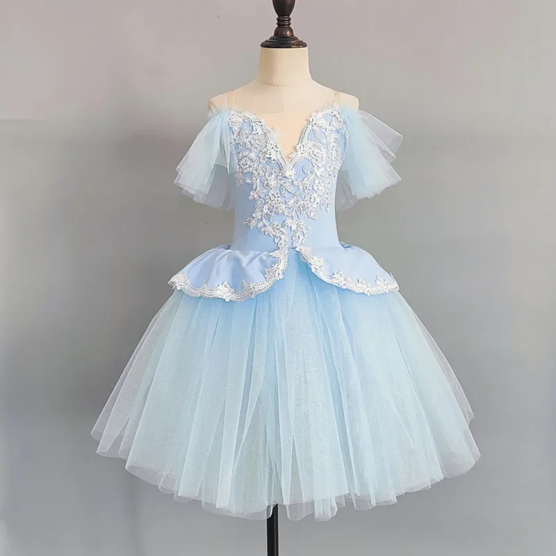 Jupe longue professionnelle pour filles, tutu de ballet pour adultes, robe de danse princesse, vêtements de performance pour enfants