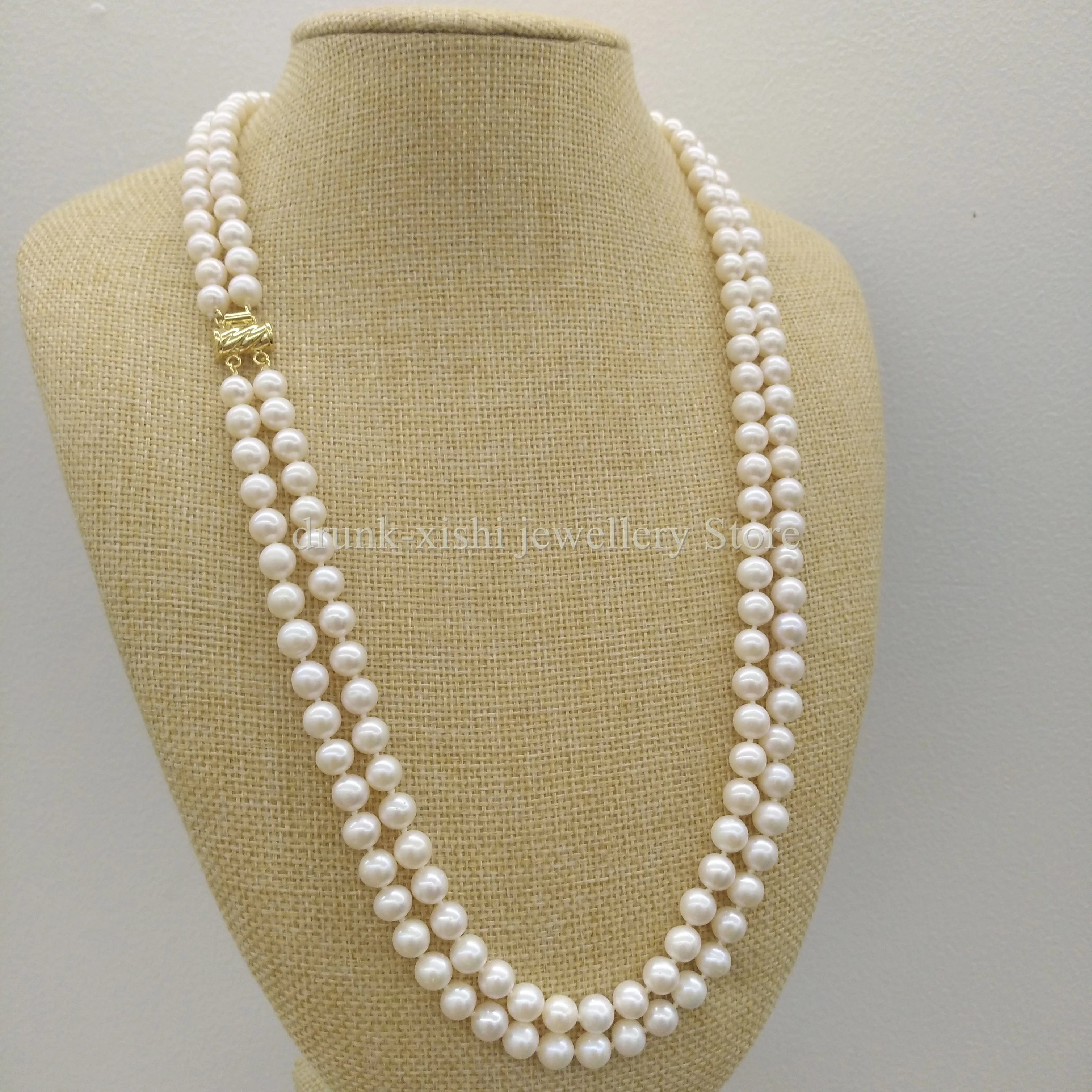 Imagem -02 - South Sea White Real Nice Round Pearl Necklace Beautiful Aaa Mais 8-9 mm 35 Natural