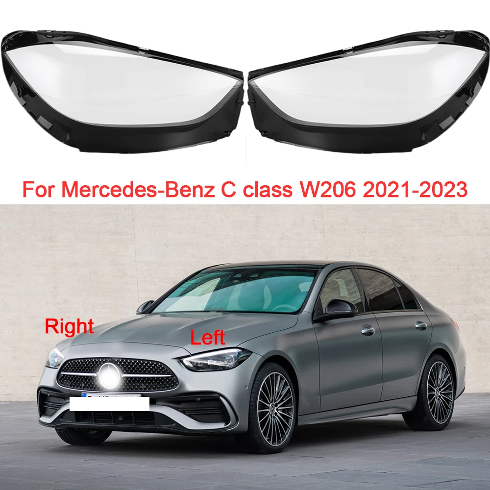 

Car Headlight Glass For Mercedes-Benz C-class W206 2021 2022 2023 Transparent Headlamp Lens Cover Delanteros Car Accessories