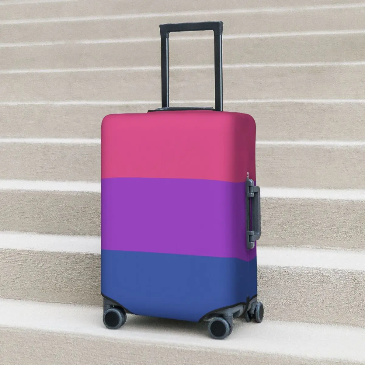 

Pride Flag Suitcase Cover Vacation Abstract Geometric Strectch Luggage Supplies Travel Protection Christmas Gift