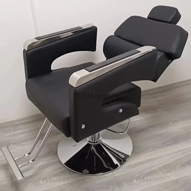 Comfort Recliner Barber Chairs Handrail Dentist Workshop Adjustable Barber Chairs Equipment Hairdresser Cadeira Furniture QF50BC