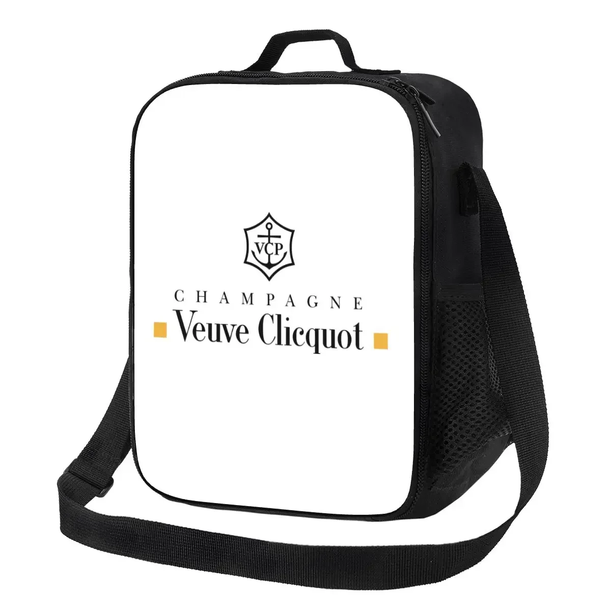 Custom Champagne Champers Lunch Bag Women Warm Cooler Insulated Lunch Box for Children School