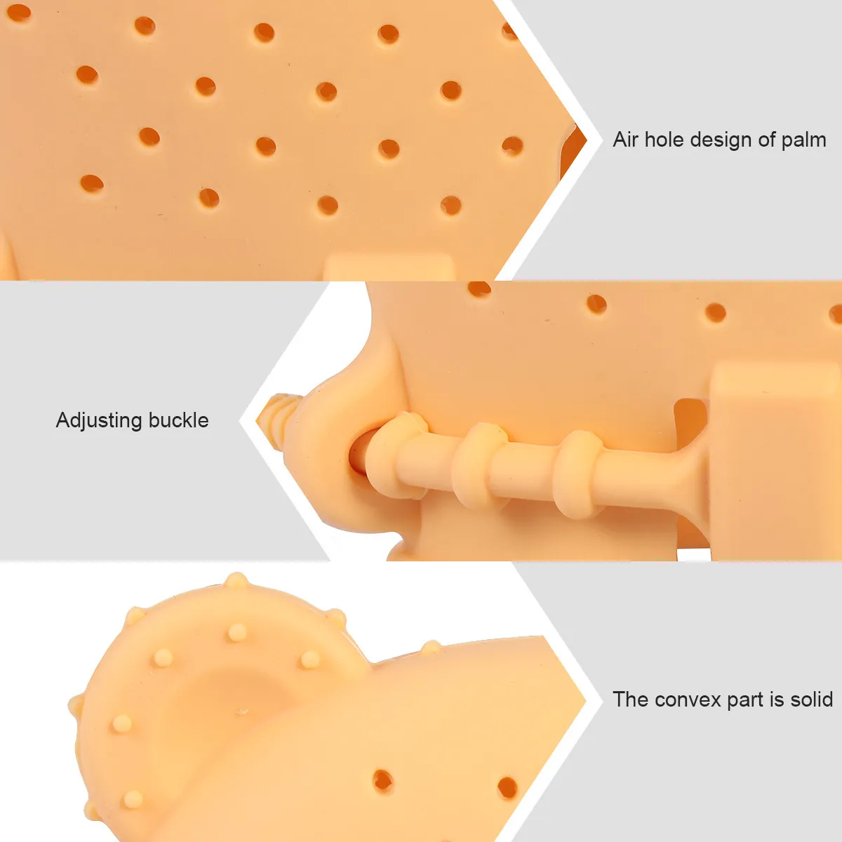 

Durable Silicone Baby Teether Mitten Gloves Safe Kids Easy Clean Carry Teething Aid Soft Material Promotes Germination