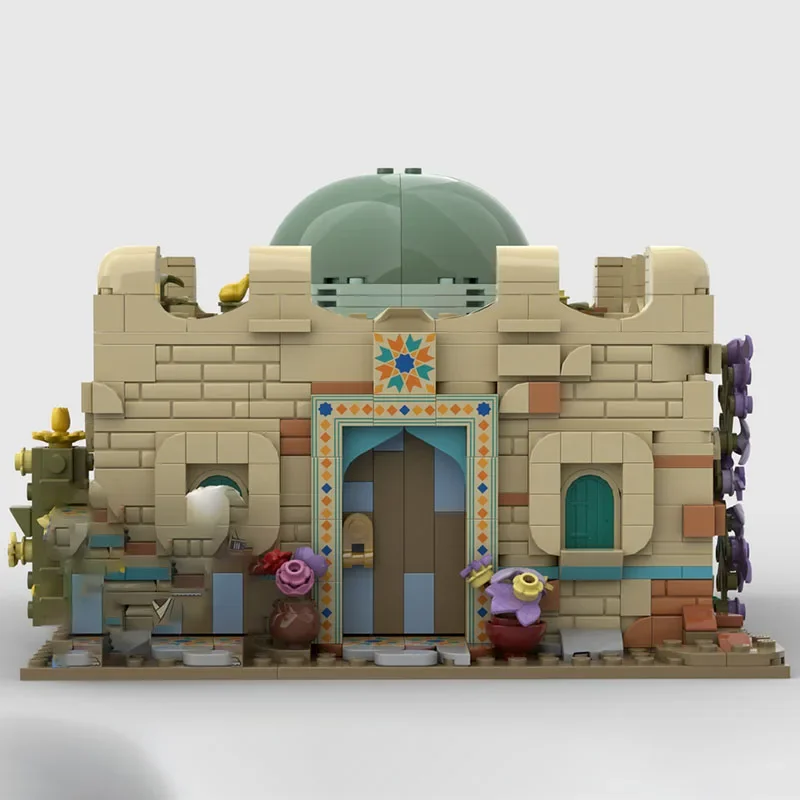 2025 neue Moc Baustein Modell Architektur Arabischen Haus Modulare Baustein Geschenk kinder Spielzeug DIY Montage Set