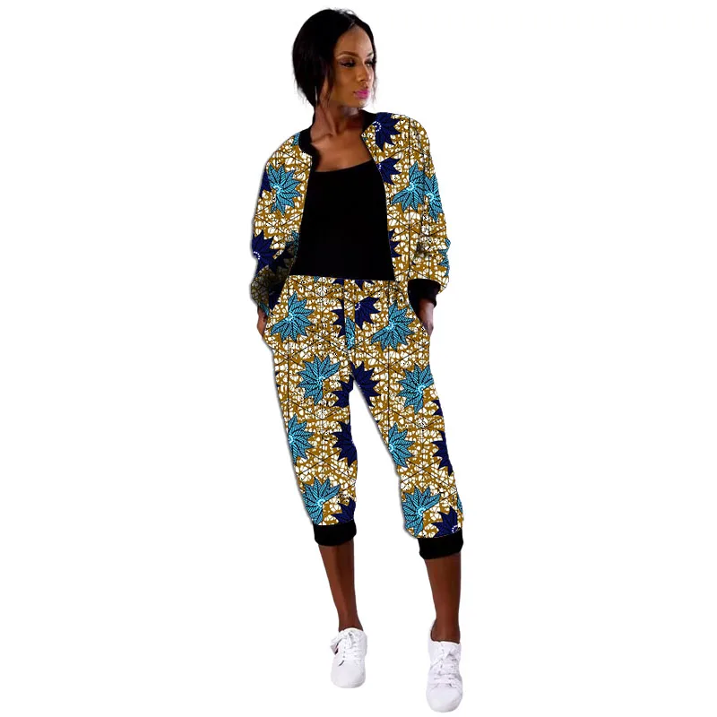 أنقرة طباعة وتتسابق التصميم الأصلي المرأة اقتصاص السراويل مجموعة سترات البيسبول التصحيح بنطال رياضي الاتجاهات الأفريقية #6