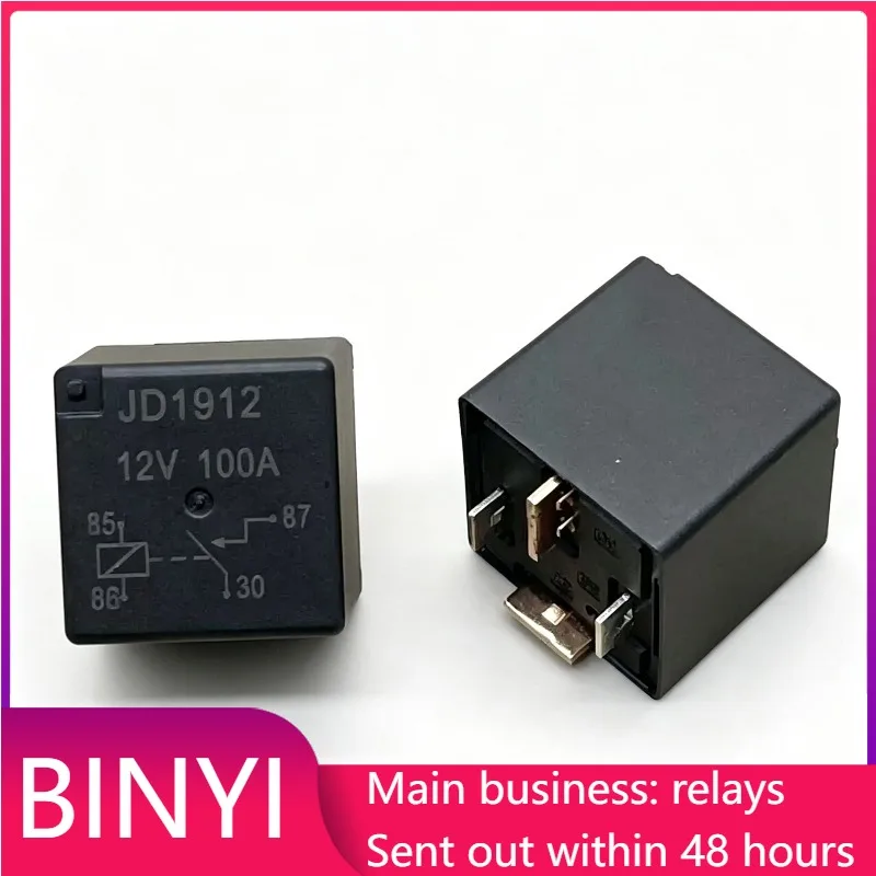 New 1pcs/lot JD1912 100A High-current automotive relay 12V