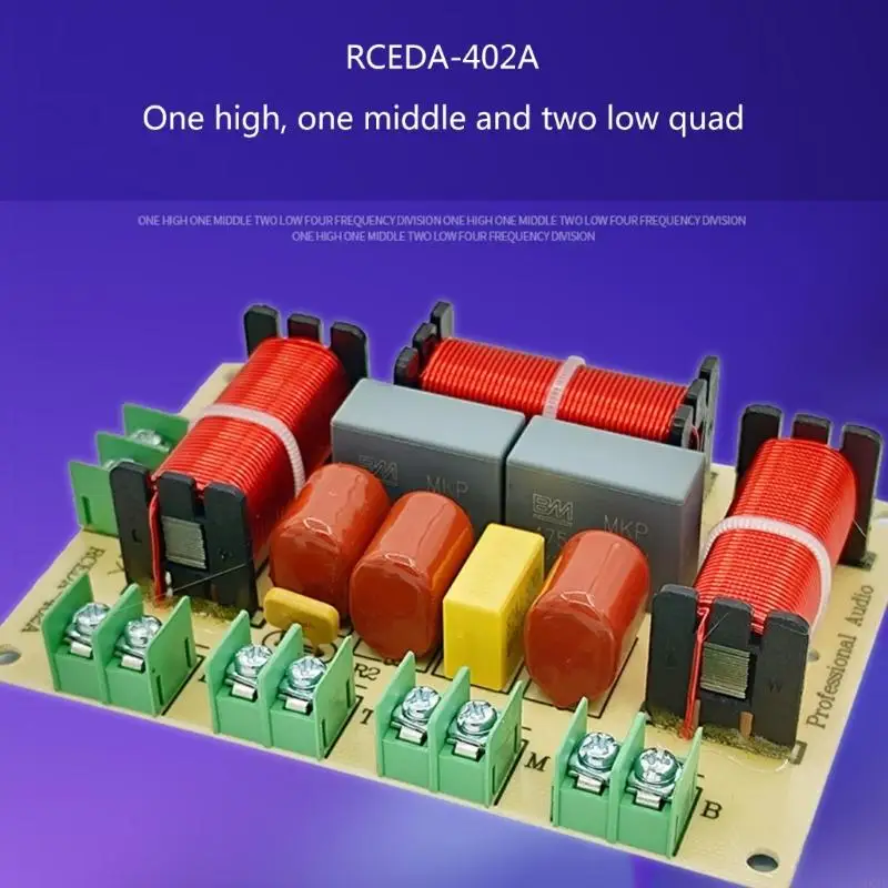 2025 مرشحات تقسيم التردد الجديد مرشحات 250W مكبر صوت 4 Way Treble Alto Bass Renergency Divider Board