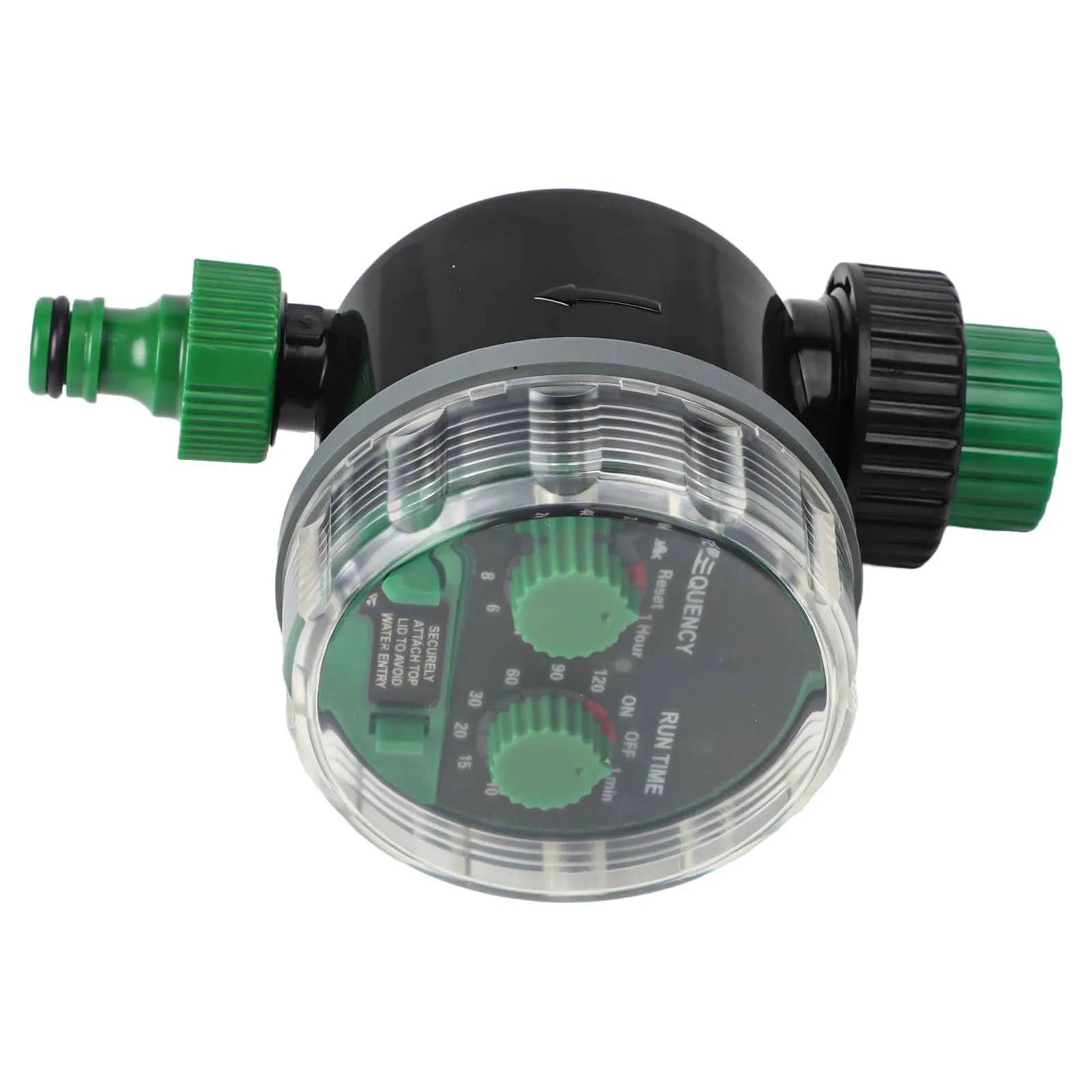 Automatic Water Timer for Outdoor Use Designed for Rain Barrels Gravity Fed Systems and Standard Faucet Attachments