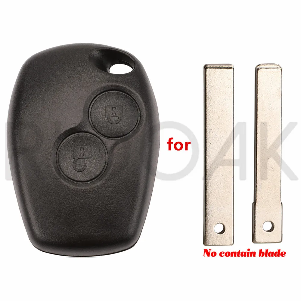 2/3 ปุ่ม Key Shell สําหรับ Renault Megane Modus Espace Laguna Duster Logan DACIA Sandero Fluence Clio Kangoo ไม่มีใบมีด