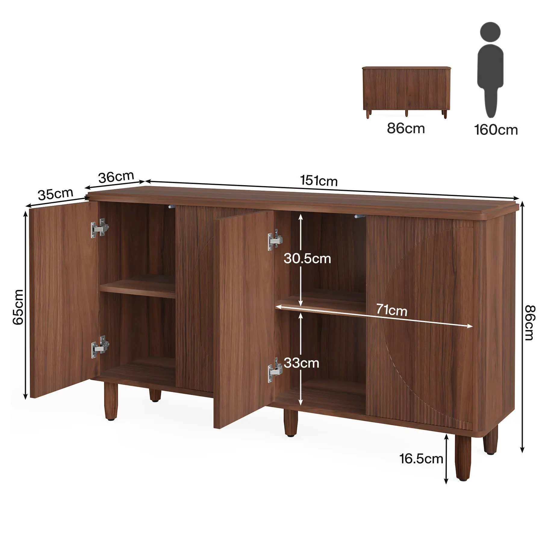 Modern Wooden Living Room Cabinet Convertible  Display Cabinet Multifunctional For Dining And Outdoor Use Home Furniture