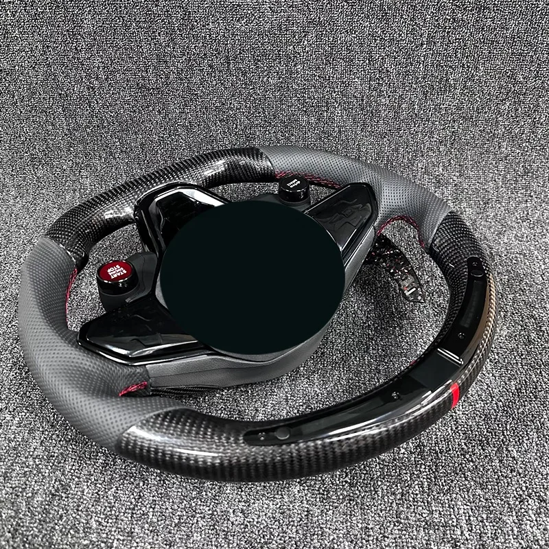 Part Racing Carbon Fiber Steering Wheel Cover Car Steering Wheel Lock Steering Wheel Gamepad for  Polo