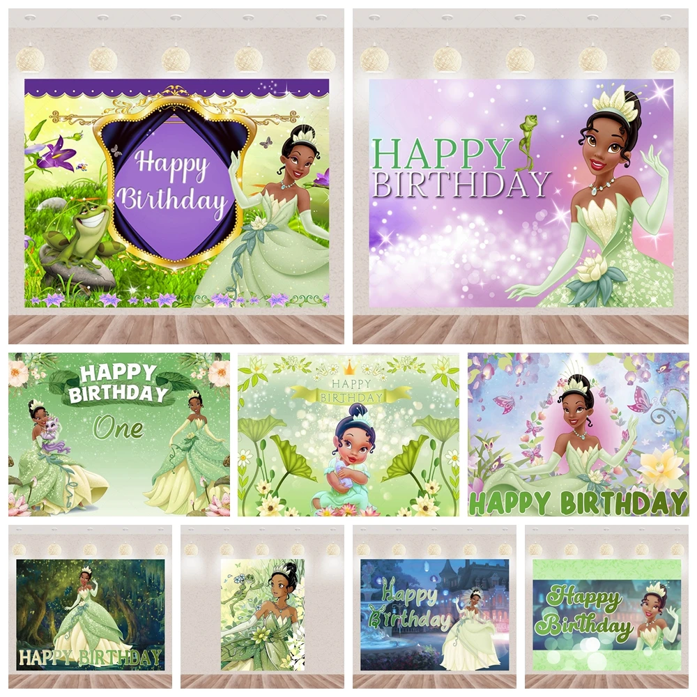 

The Princess And The Frog Tiana Theme Background Princess Kid Birthday Party Wall Decoration Baby Shower Photography Backdrops