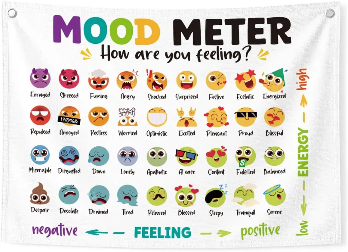 Flagicts 100% Polyester Mood Meter Feeling Flags