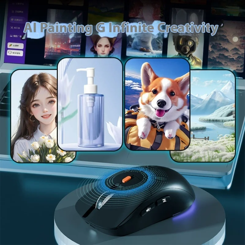 Ai Bluetooth Intelligent Voice Wireless Mouse Three Mode Usb Interface E-Sports Game Office Multi-Function Intelligent Mouse