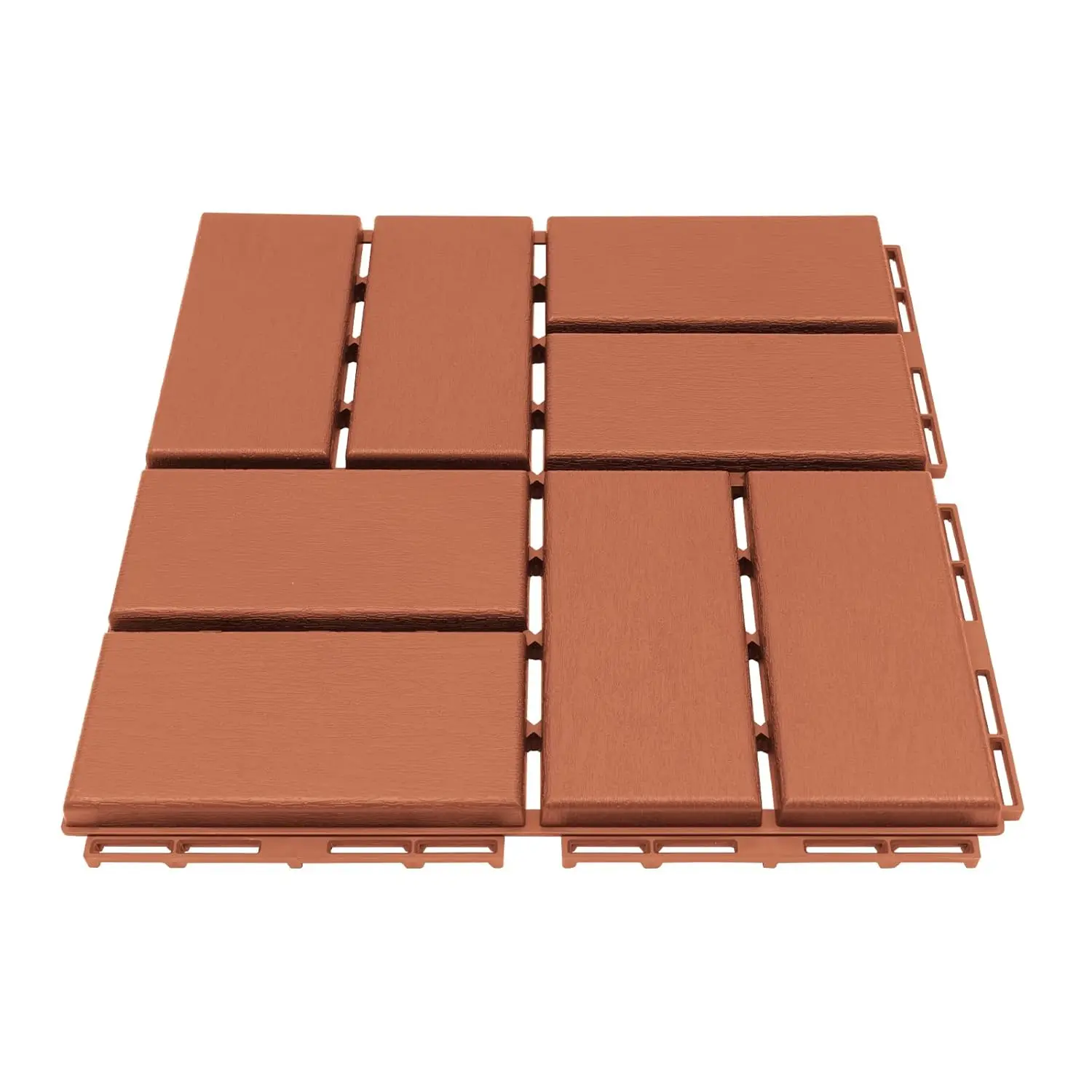 Carreaux de pont imbriqués en plastique, carrelage de terrasse imbriqué, revêtement de sol extérieur, imperméable, 12 po x 12 po, utilisation à l'extérieur