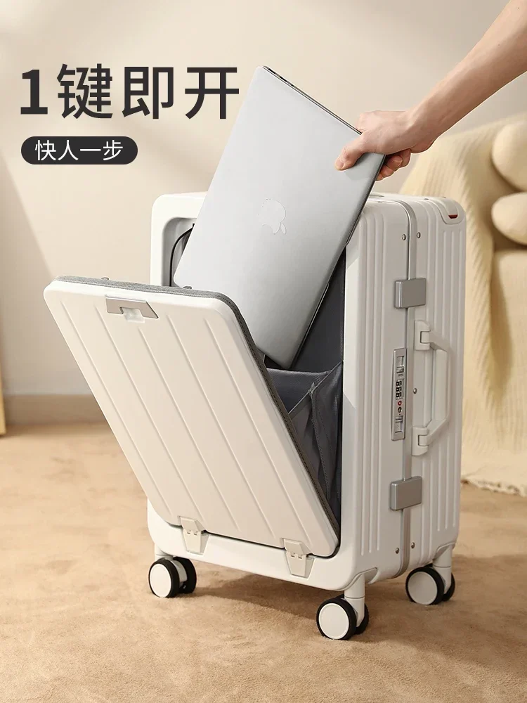 Suitcase for women new wide trolley 20 inch multifunctional business suitcase small suitcase for men