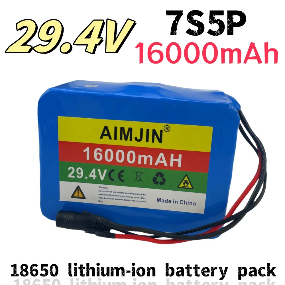 

29.4V 7S5P 16Ah 18650 lithium-ion battery pack , suitable for electric bicycles, scooters, batteries, etc