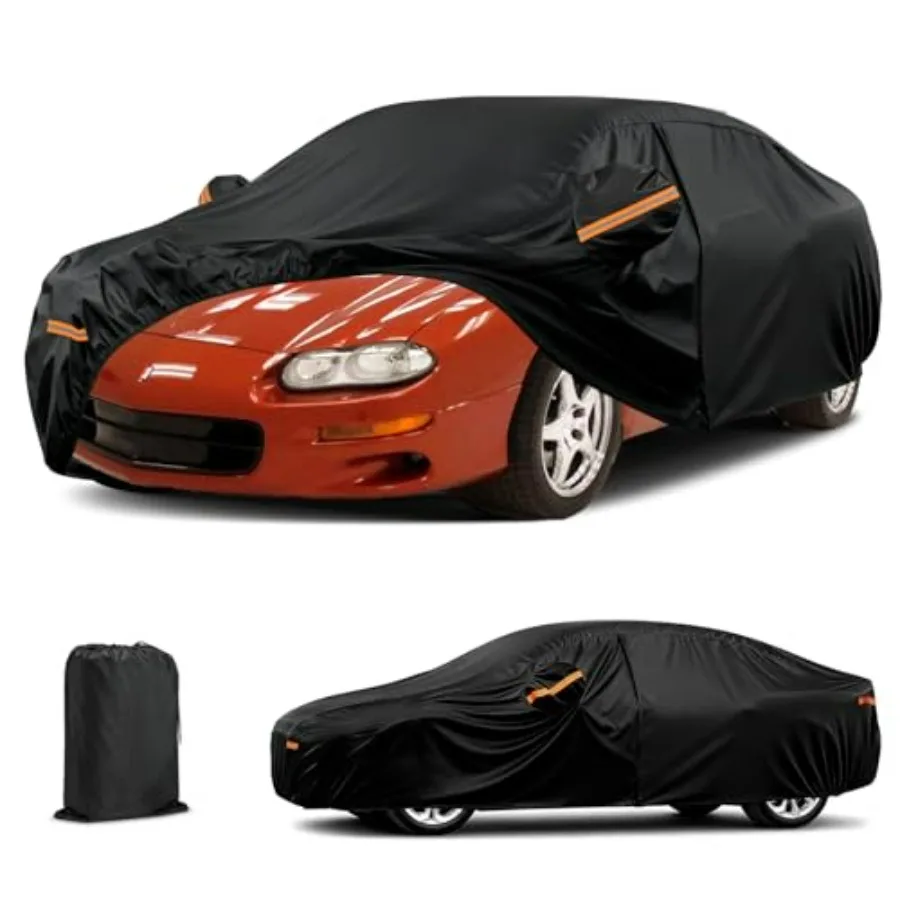 

Waterproof Car Cover for Chevy Camaro 1982-2002, 6 Layers Covers with Cotton Liner and Zipper Door, All Weather Full Exterior C