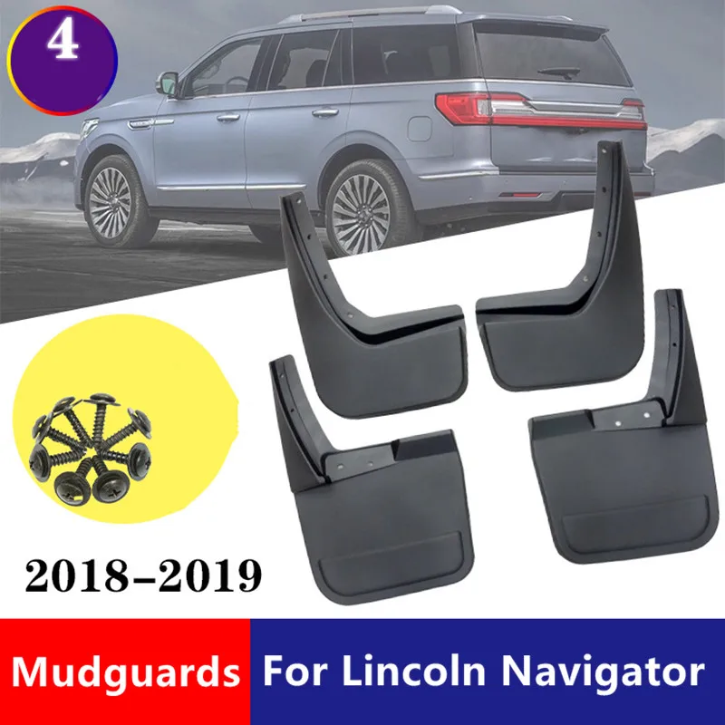 

4pcs Mudguards Mud fenders For Lincoln Navigator U554 2018 2019 2020 Mudflaps Splash Mud Guards Tyre Fender guards Accessories