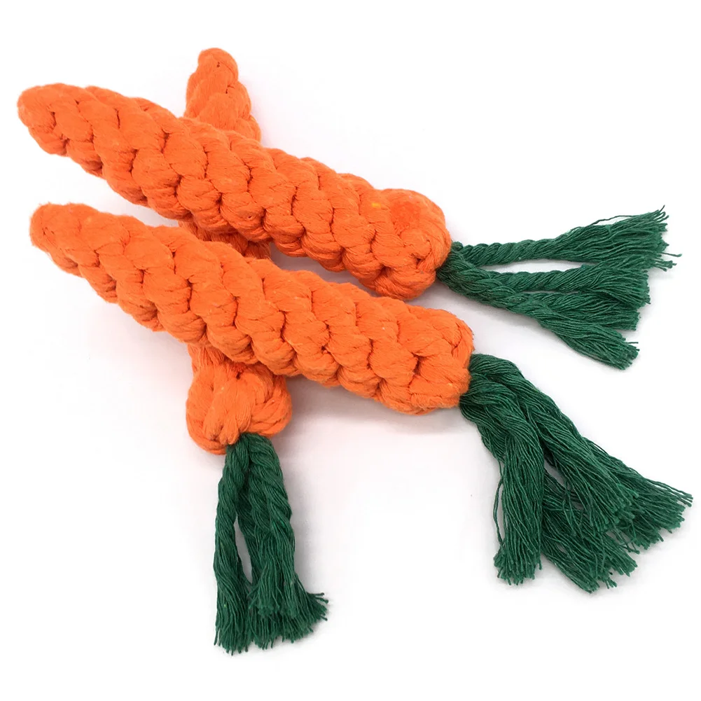 

Carrot Shape Rope Toy Pet Long Braided Cotton Rope Toys Puppy Tooth Cleaning Chew Toys Dogs Outdoor Traning Funny Playing Toys