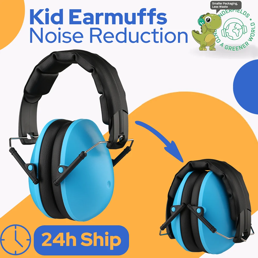 Kid Ear Protection Baby Noise Earmuffs Noise Reduction Ear Defenders earmuff for children Adjustable nrr 25db Safety Muffs