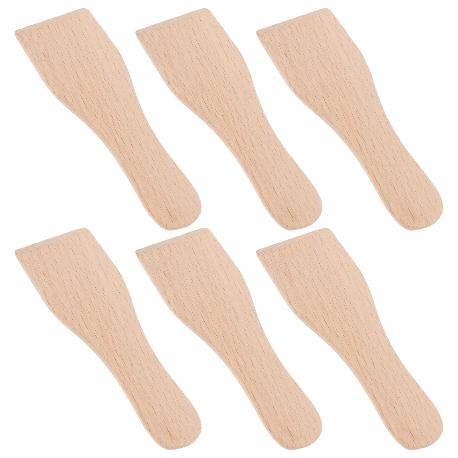 6Pcs Wood Spatula Spreader Butter Scraper Cream Cake Spatulas Raclette Spreading Frosting Icing Turner Shovel Kitchen Utensils